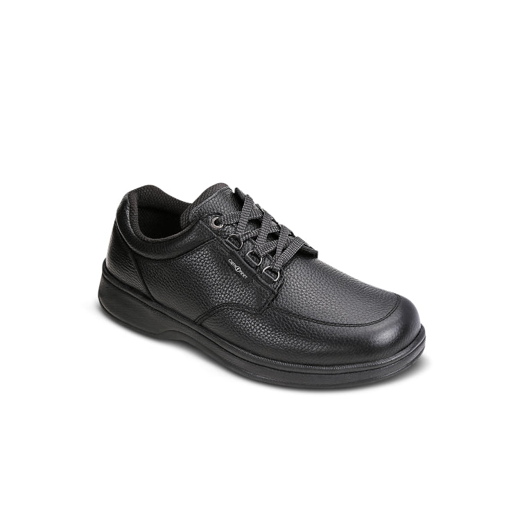 Orthofeet Men's Avery Island, Black Leather