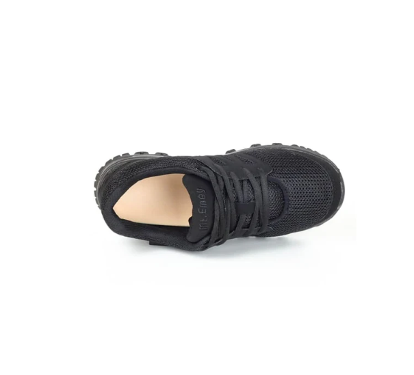 Mt. Emey 9306 Black -Women's Mesh Walking Shoes Black Lace