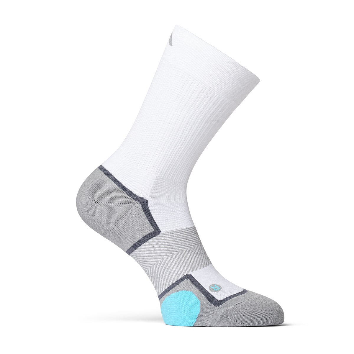 Anodyne No. 7 crew-length diabetic socks in white — supplier photo 2
