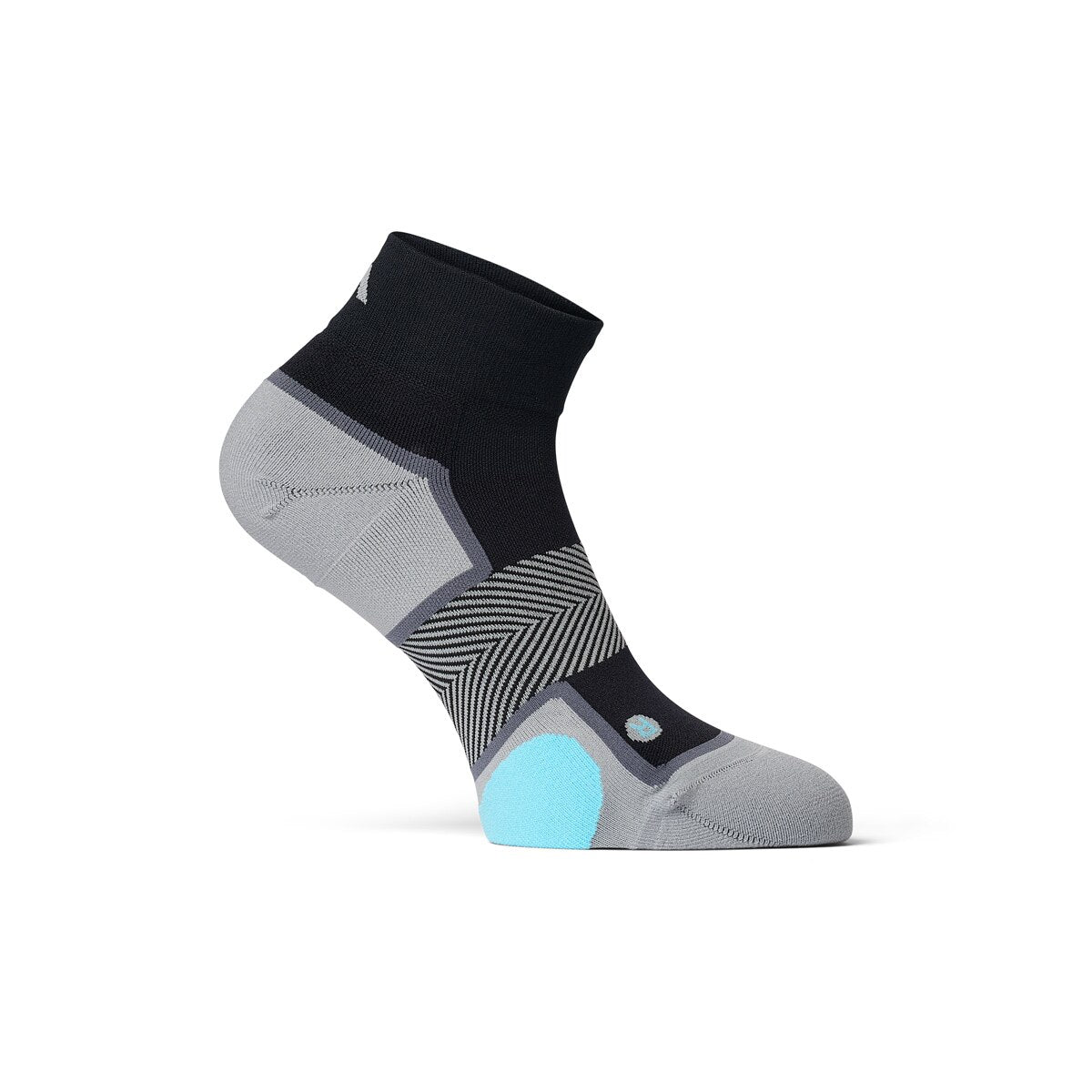 Anodyne No. 8 quarter-length diabetic socks in black — supplier photo 2
