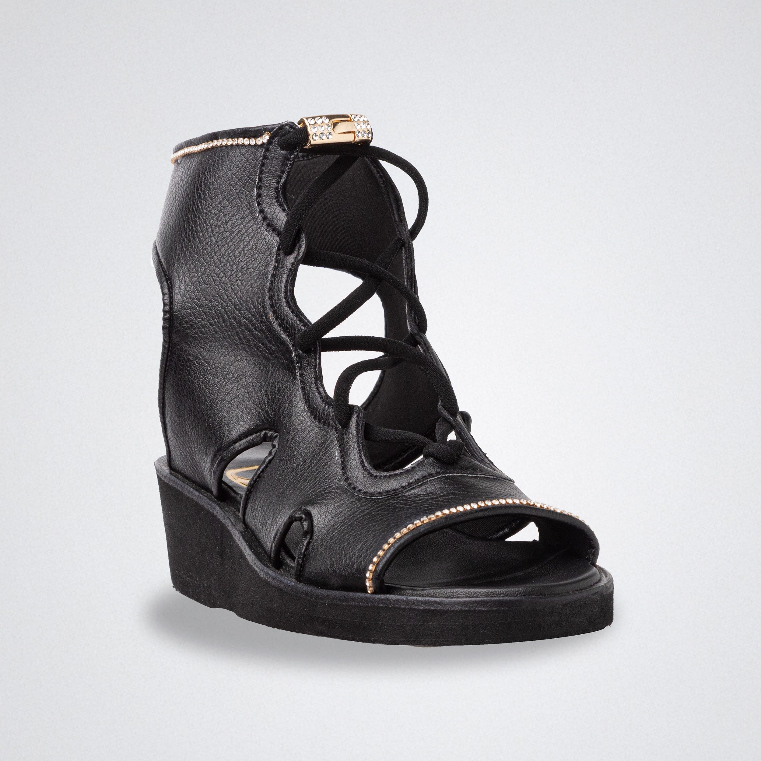 Queen Patricia Black Wedge with adaptive supportive design