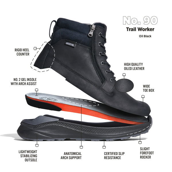 Anodyne No. 90 Men's Trail Summit – Oil Black, view 2