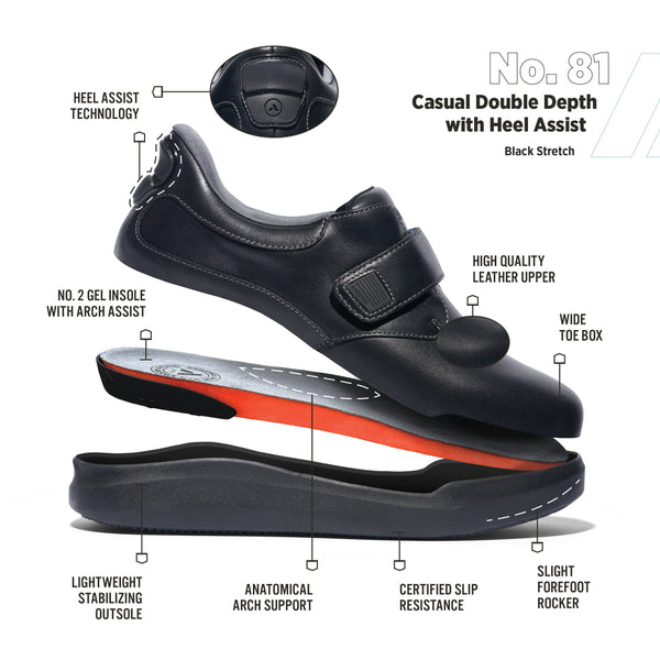 Anodyne No. 81 Women's Casual Double Depth (Gen 2) – Black Stretch, view 2