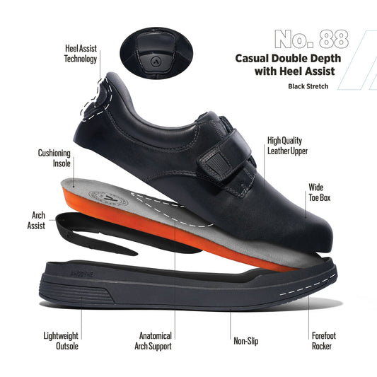 Anodyne No. 88 Men's Casual Double Depth (Gen 2) – Black Stretch, view 2