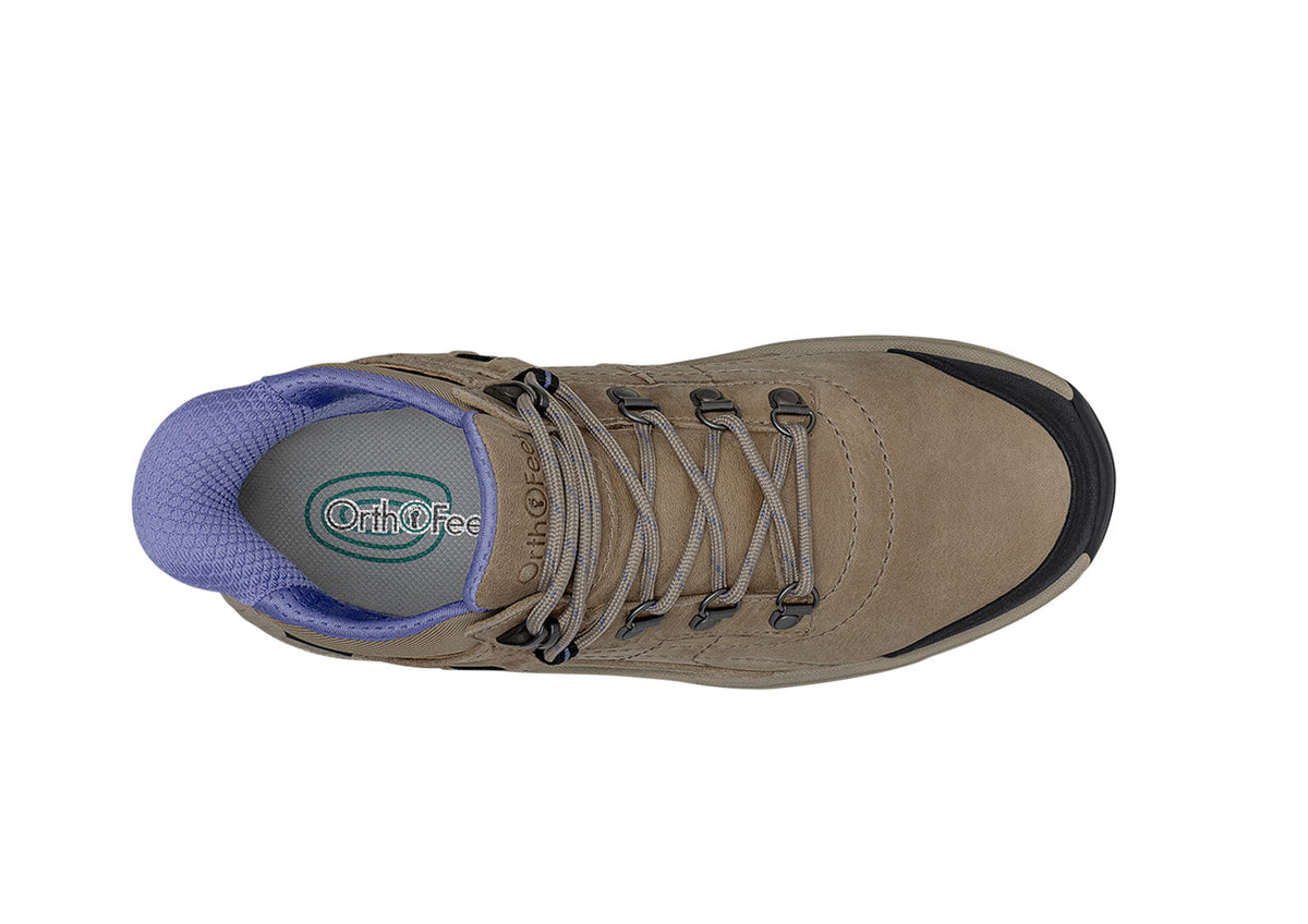 Orthofeet Carmel Hands-Free Waterproof - Stone/Periwinkle – detail view