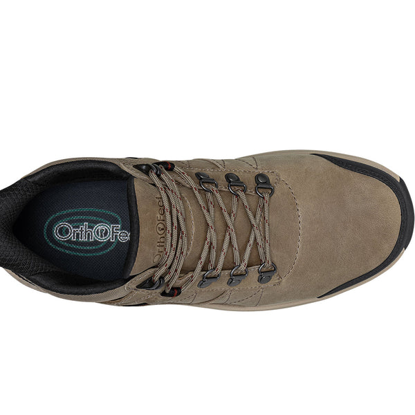 Orthofeet Dalton Hands-Free Waterproof - Taupe/Red – detail view
