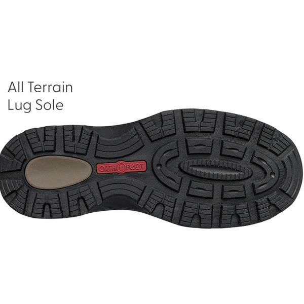 Orthofeet Dalton Hands-Free Waterproof - Taupe/Red – detail view